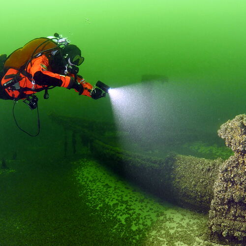 Diver at Lake Constance